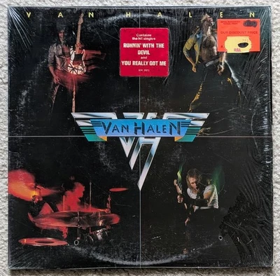 VAN HALEN - S/T DEBUT ALBUM VINYL LP SHRINK 1st PRESS ORIG w/ RARE HYPE STICKER - Image 1 of 4