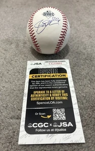 TEXAS RANGERS JARED SANDLER SIGNED 2023 WORLD SERIES BALL BASEBALL JSA COA - Picture 1 of 4