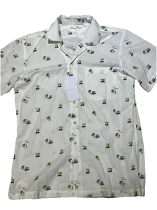 Kenny Flowers The Private Island Camp Collar Short Sleeve Mens Shirt SZ Large - Picture 1 of 4