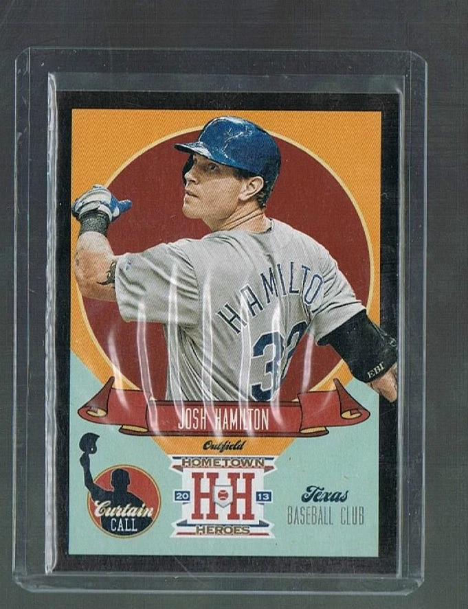 JOSH HAMILTON #CC4 Curtain call Black version Ranger 2013 panini Hometown Heroes - Image 1 of 1