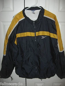 Chaqueta cortavientos REEBOK forrada en oro azul marino para hombre XL - Imagen 1 de 1
