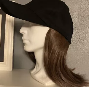 Disguise Black Hat With Brown Hair - Picture 1 of 3