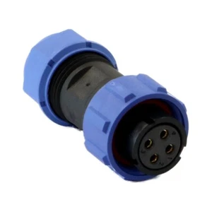 Weipu SP1710/S4B-1N - 4 Pin Female Connector IP68 - 15A - 17mm - Solder - Thread - Picture 1 of 6