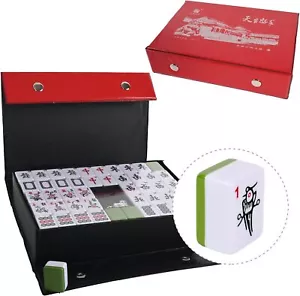 Chinese Mahjong Set 144 Tiles Mah Jong English Characters Games Large 30mm - Picture 1 of 16