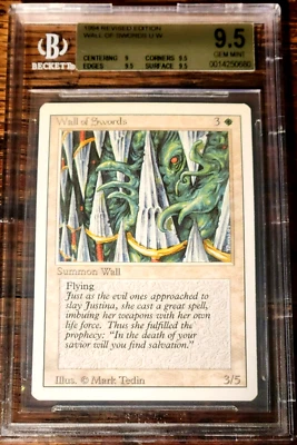 Wall of Swords BGS 9.5 GEM MINT - Revised 3rd Edition MTG - Ultra LOW Pop 2! - Image 1 of 2