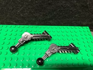 BIONICLE Lego Brand Ball Joint 5x7 Arm dual axle hole x240 32476 Black (pair) - Picture 1 of 2