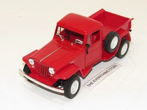 WELLY 1947 JEEP WILLYS PICKUP 1:24 SCALE RED FREE USA SHIP - Picture 1 of 4