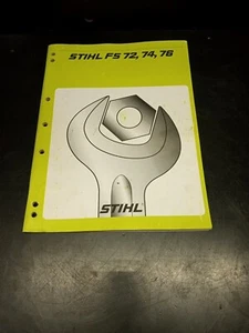 GENUINE STIHL FS 72 74 76 TRIMMER BRUSH CUTTER SERVICE REPAIR MANUAL - Picture 1 of 14