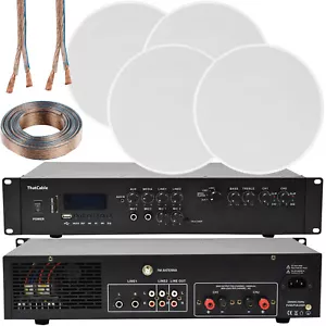 Sistema Audio Bluetooth 400W - Amplificatore HiFi 4x 8" Slim Soffitto Altoparlante Canale - Foto 1 di 8