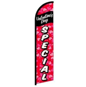 Valentine's Day Special Windless Full Sleeve Advertising Sale Banner Flag - Picture 1 of 7