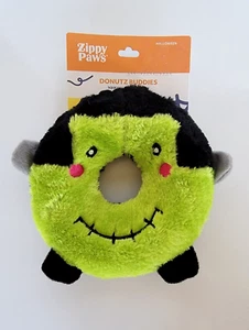 ZippyPaws Donutz Buddies Squeaky Dog Toy Frankenstein's Monster Halloween New - Picture 1 of 7