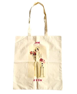 Canvas Tragetasche, Mrs. Albee 2005, Avon, bestickt, 16,25"x15", Henkel,  - Bild 1 von 6