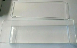 Clear Plastic Storage Container W/ lid 8 1/2" L X 2 1/4" H X 2 1/2" W - Picture 1 of 5