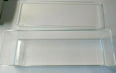 Clear Plastic Storage Container W/ lid 8 1/2" L X 2 1/4" H X 2 1/2" W - Image 1 of 4
