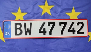 Gebrauchtes Dänemark Nummernschild - Replik - Bild 1 von 1