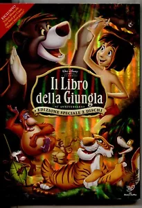 IL LIBRO DELLA GIUNGLA - DVD DISNEY, NUOVO SIGILLATO, BOX CARTONE RILIEVO 2DVD - Foto 1 di 4