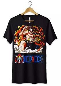 T-Shirt Maglietta Anime Pugno di fuoco Portuguese D. Ace One Piece Tshirt Unisex - Picture 1 of 3