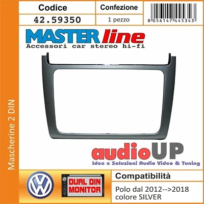 CORNICE ADATTAMENTO A RADIO ORIGINALE POLO DAL 2012 AL 2018 - SILVER - Immagine 1 di 2