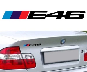 LOGO E46 POUR BMW MOTORSPORT SPORT RACING NOIR 18cm AUTOCOLLANT STICKER BA252N - Imagen 1 de 1