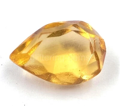 Lab-Created 6.40 Ct Pear Shape Certified Yellow Sapphire IGL Loose Gemstone 5JSD - Image 1 of 4