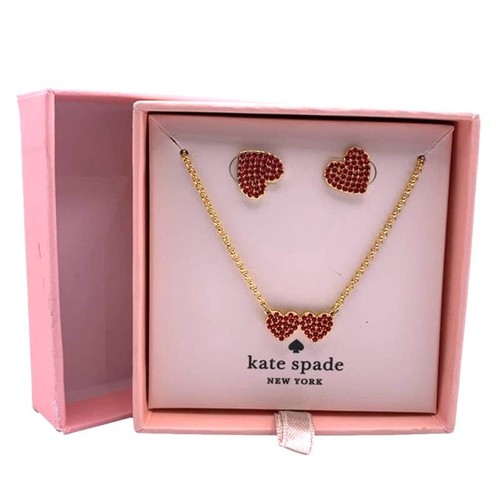 Set collana e orecchini nuovi con etichette Kate Spade New York Yours Truly