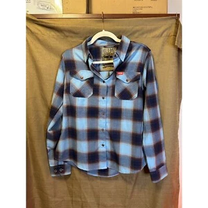 NWOT DIXXON Flannel The RIVETED Limited Edition Women' Flannel Shirt Size Medium - Picture 1 of 6