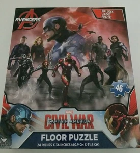 Rompecabezas de piso Avengers Cardinal Marvel Capitán América Guerra Civil 46 piezas 24 x 36 - Imagen 1 de 3