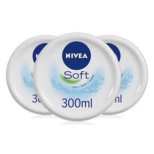 Nivea Soft Moisturising Cream For Combination Skin 300 ml Pack of 3 N128 - Picture 1 of 4