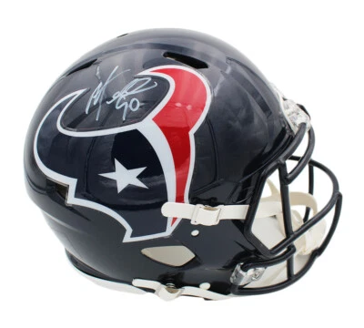 Casco Auténtico NFL de Velocidad de los Houston Texans Firmado por Mario Williams Foto 1 de 2
