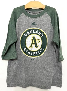 240490 Niños M 5-6 ADIDAS Oakland A's Atletismo Béisbol Tejido Gráfico Camiseta - Imagen 1 de 3