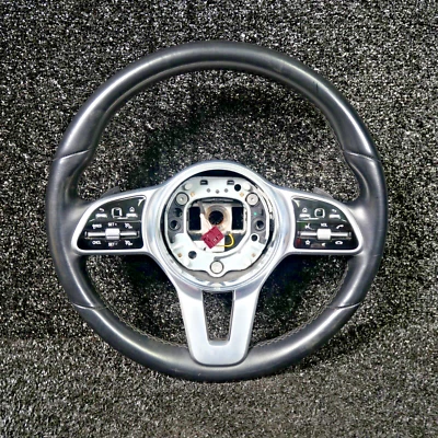 MERCEDES E300 Steering Wheel With Buttons Black A0004606202  2017 2019 W213 OEM — 第 1/4 张图片