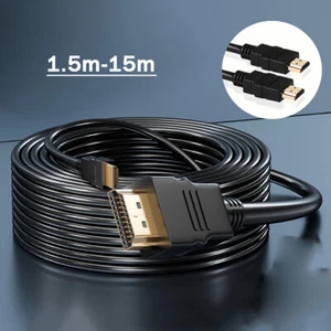 HDMI A Type Extension Cable Computer Display / Monitor / TV Cable Lead 1.5m-15m - Picture 1 of 8