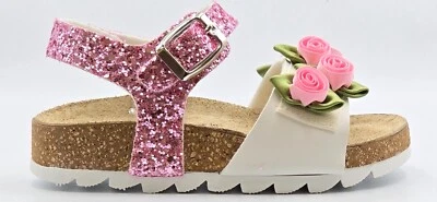 Sandalias italianas Monnalisa Niños Nueva Colección Cuero Blanco Foto 1 de 4