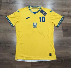MUDRYK 10 JOMA UKRAINE NATIONAL TEAM Official JERSEY Sz L SHAKHTAR Chelsea Shirt - Picture 1 of 8