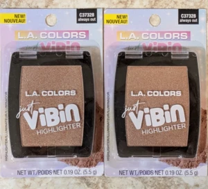 LOT OF 2 L.A. COLORS Just Vibin Highlighter C37328 Buildable COLOR FAST SHIPPING - Picture 1 of 1