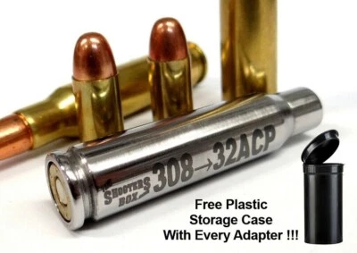 308 Winchester to 32ACP Rifle Adapter - Chamber Reducer - Free Case & Ship!