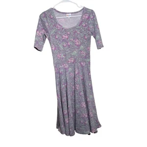 Lularoe Kleid Damen Bunt Small Lila Kurzarm Etui Nicole Neu mit Etikett - Bild 1 von 11