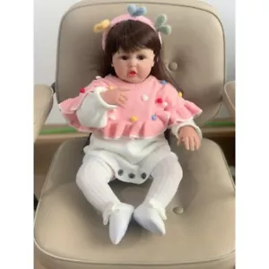 Muñeca bebé renacida realista 60 cm cuerpo de tela suave para niña vinilo princesa Boneca - Imagen 1 de 4