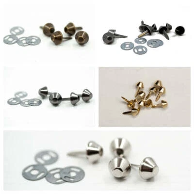 4/50 Stück x Metall Taschen Nieten / Füße für Taschenherstellung. 12mm, 5 Farben