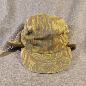 Cappello berretto America vintage da caccia uomo XL paraorecchie mentoniera Realtree mimetico - Foto 1 di 5
