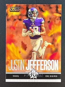 JUSTIN JEFFERSON 2023 Score Football Men of Autumn #11 Minnesota Vikings - Picture 1 of 2