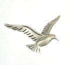 .925 srebrna broszka dla ptaków vintage beau mewa matowe wykończenie szal szpilka