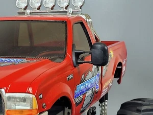 Pair Black Rubber Flexible Side Mirror for Tamiya 1/10 RC Juggernaut Ford F350 - Picture 1 of 15