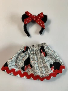 Falda Ropa Minnie Mouse con Orejas de Ratón Diadema para Muñeca Elfa de 12 pulgadas o Pixie - Imagen 1 de 1