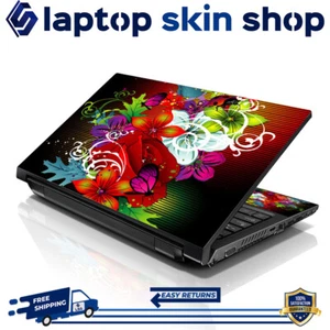 Laptop Skin Sticker Notebook Decal Colorful Floral for Dell Apple Asus 13"-16" - Picture 1 of 5