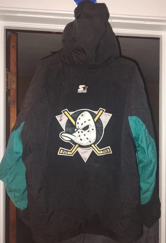Mighty Ducks Of Anaheim Original Starter Jacket XL Cover