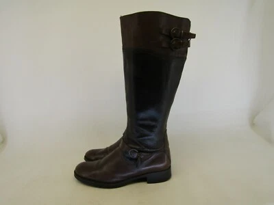 ALDO Mujer Talla 41 EUR Marrón Cuero Cremallera Hebilla Hasta la Rodilla Moda Botas Foto 1 de 4