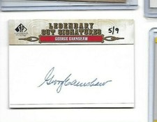 George Earnshaw 2011 Sp Legendary Cuts 5/9 Cut Auto Autograph Signature Phil A's