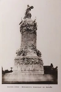 Cartolina - Argentina - Buenos Aires - Monumento Homenaje de Espana - 1935 ca. - Foto 1 di 1