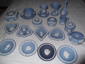 Wedgewood Blue Jasperware Ceramics JobLot of 24 Items - Picture 1 of 10
